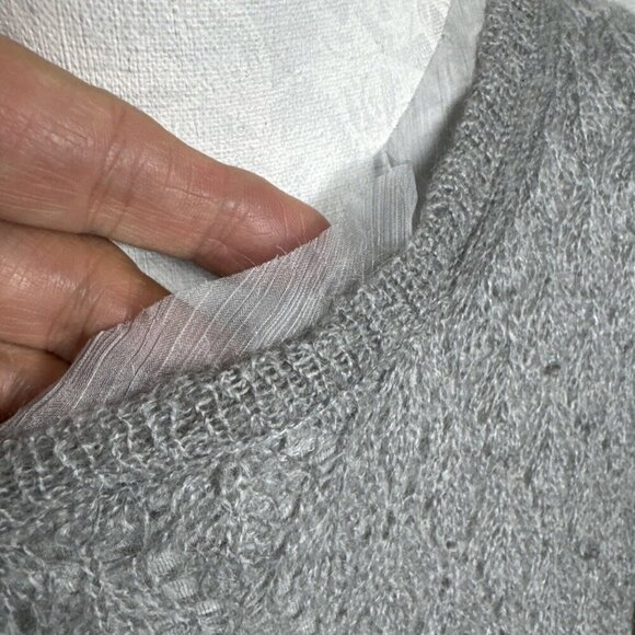 Maddie JS Lined Mohair Blend Sweater Gray NWT - Picture 4 of 16